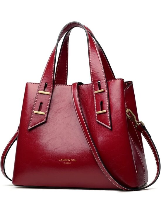 Handbags - Stylish Genuine Leather Crossbody Satchel Handbags for Women - Versatile Tote